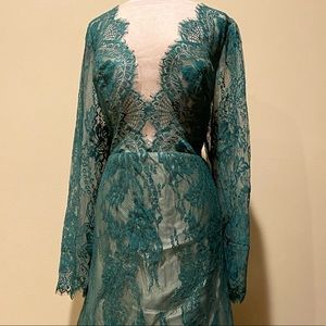 Size 20 Emerald Lace Gown JJs House Mother of bride or groom floor length dress